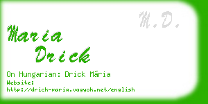 maria drick business card